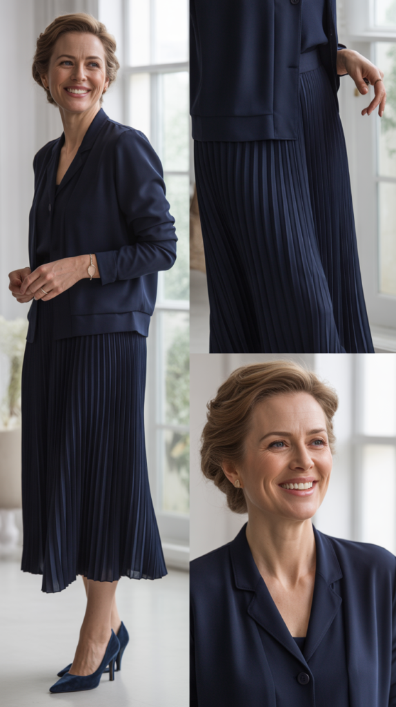 The Midi Skirt with Sweater Set