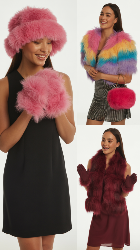 Furry Bucket Hats and Accessories