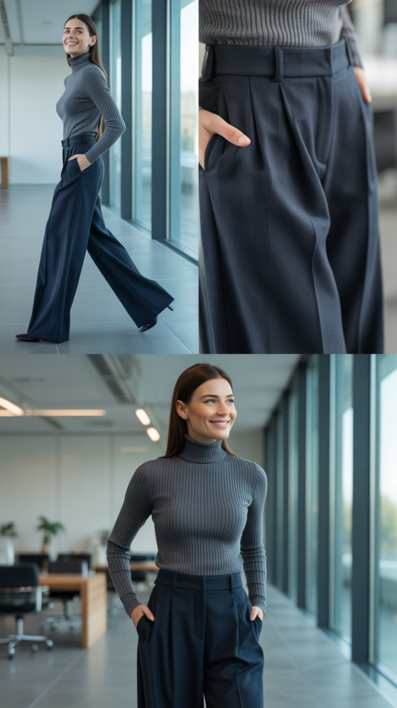The Wide-Leg Trouser and Fitted Top Balance