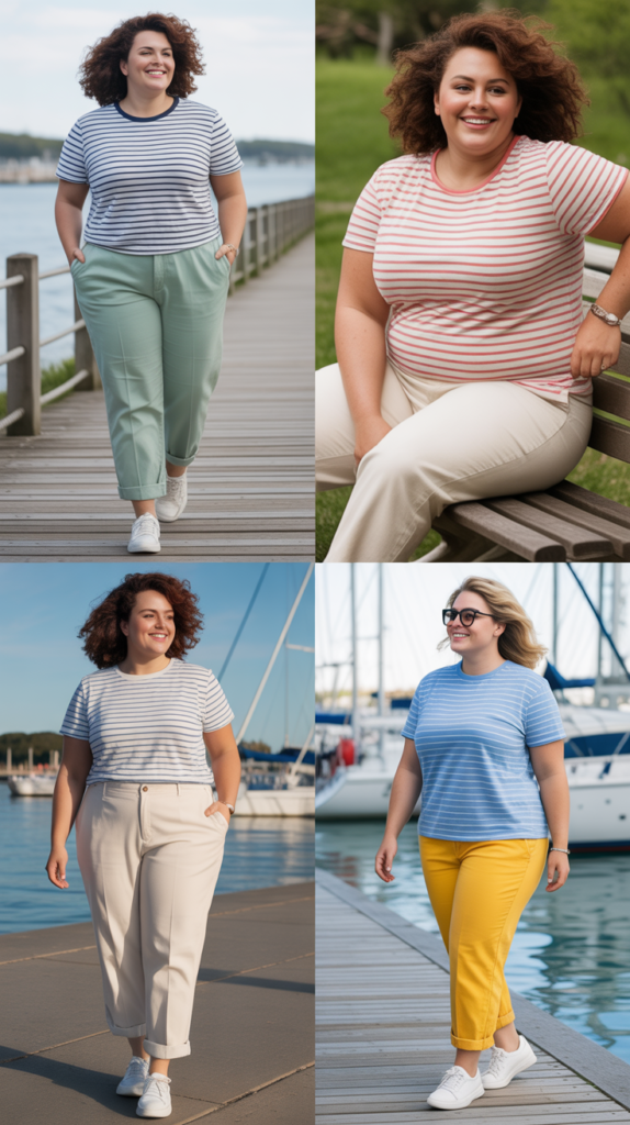 Off-Shoulder Tops with High-Waisted Bottoms