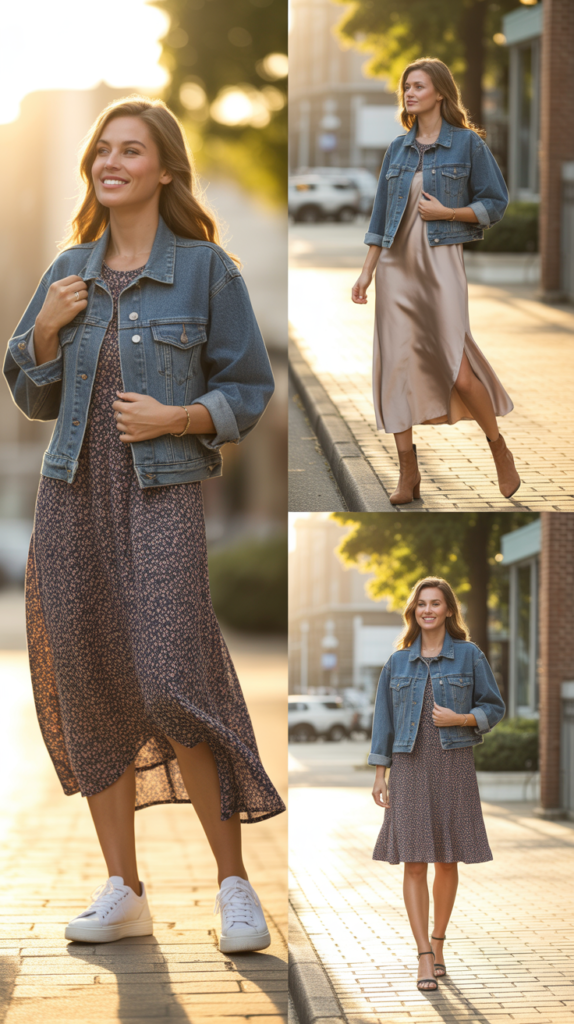 The Denim Jacket Over a Dress