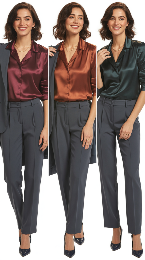 The Silk Blouse and Trouser Pairing