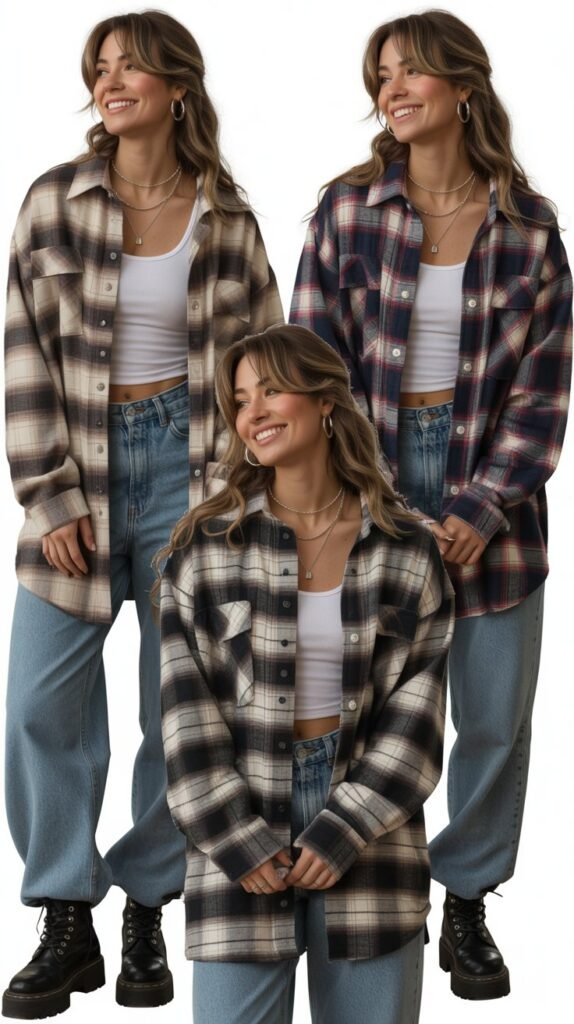 Low-Rise Jeans with Cropped Baby Tee