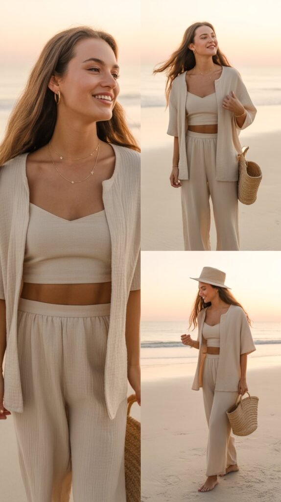 Smocked Bodice Dress with Mules