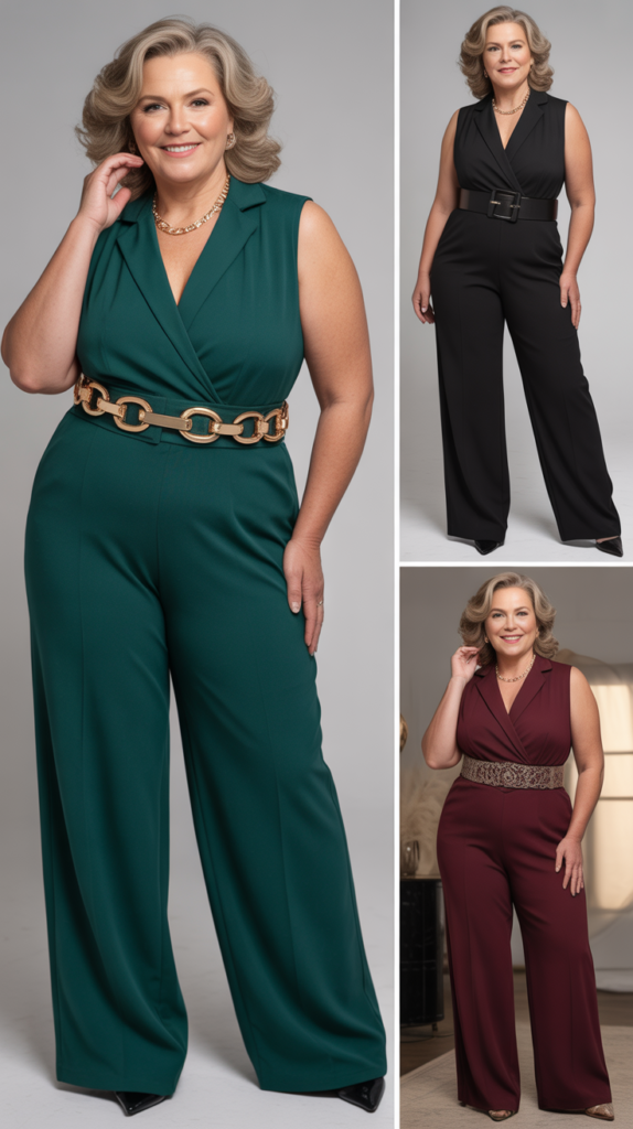 Elegant Jumpsuit with Statement Belt