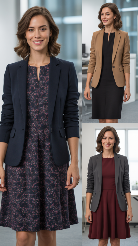 The Blazer Over a Dress