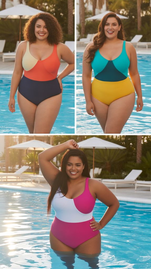 Color-Blocked Swimsuit