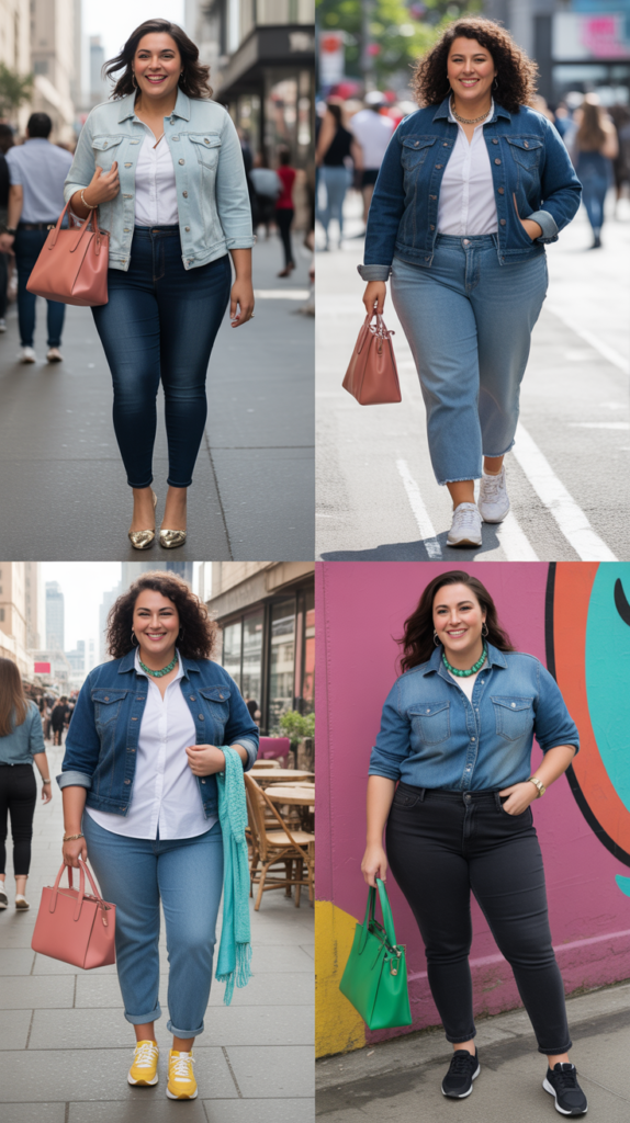 Denim On Denim With Color Pop