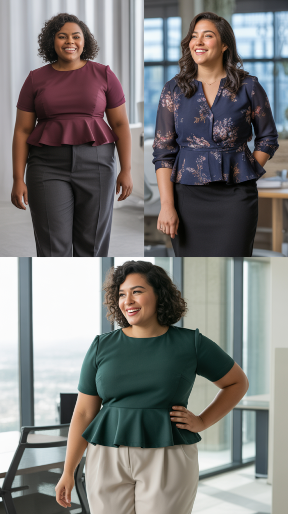 Peplum Top with High-Waisted Bottoms