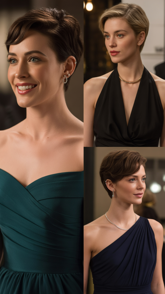  Evening Gown with Minimal Jewelry