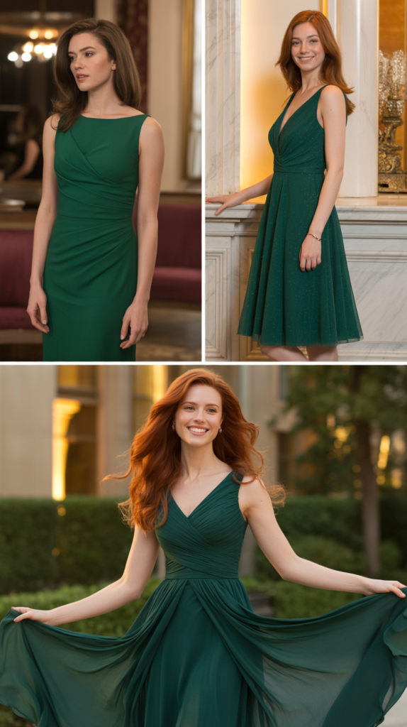 Emerald Green Evening Dress