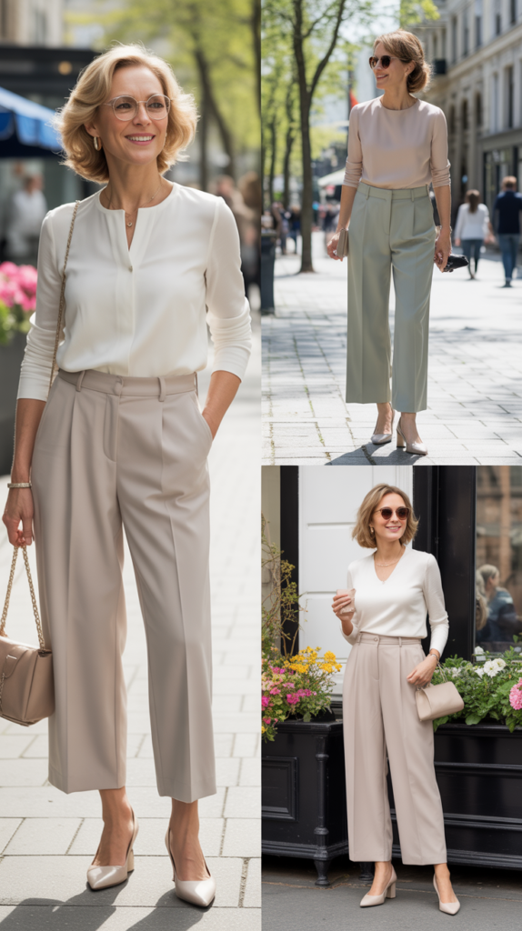 Cropped Wide-Leg Pants