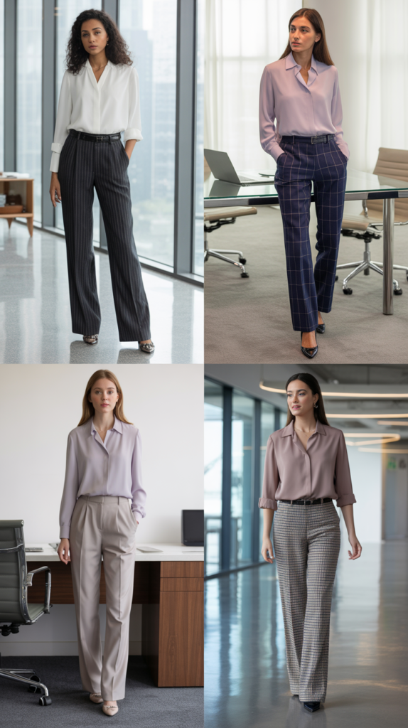  Printed Trousers with Solid Top