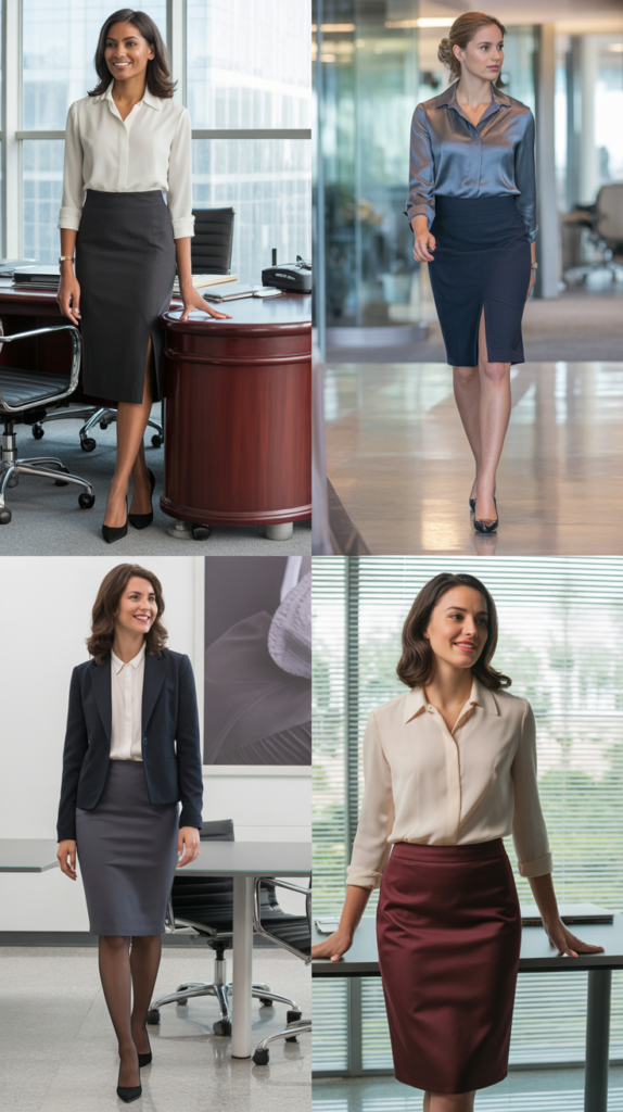 Pencil Skirt and Blouse Classic