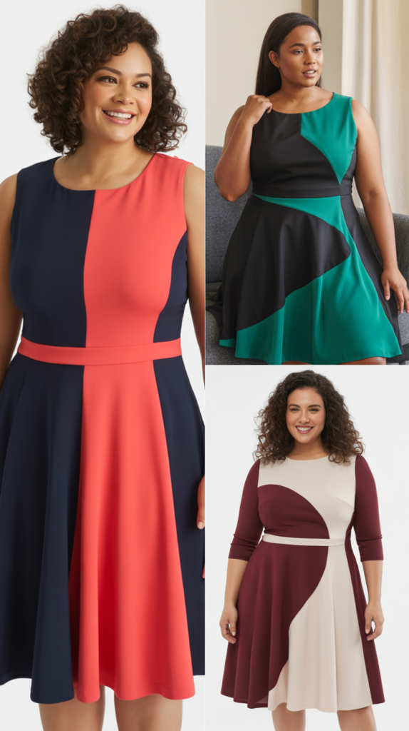 Color-Blocked Dress