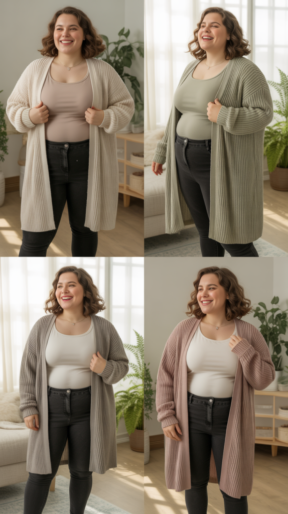  Longline Cardigans with Fitted Basics