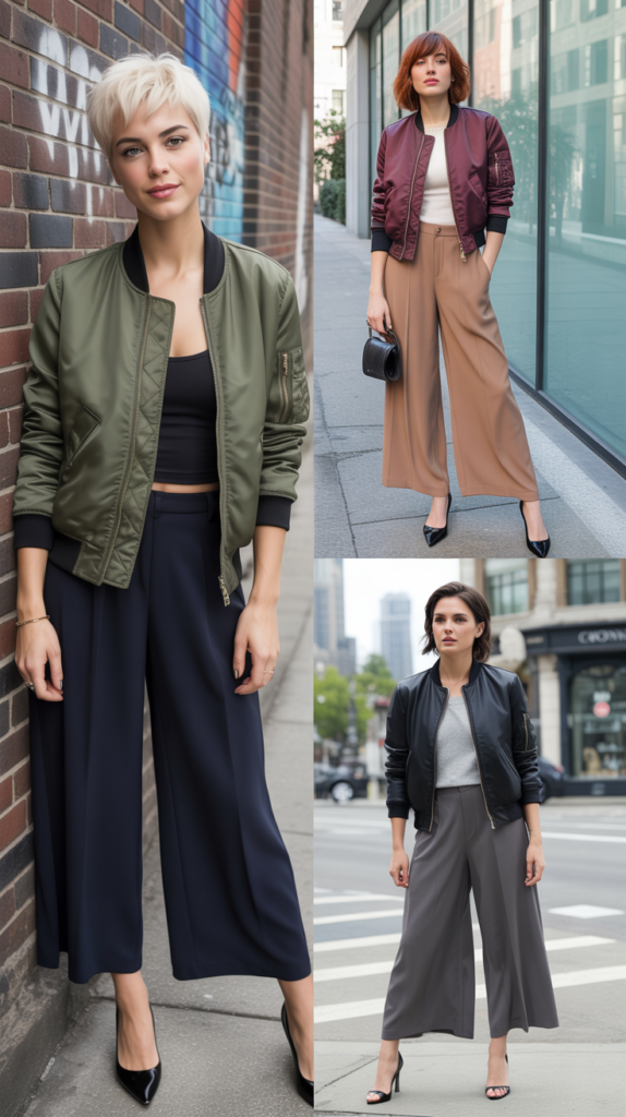 Bomber Jacket with Culottes
