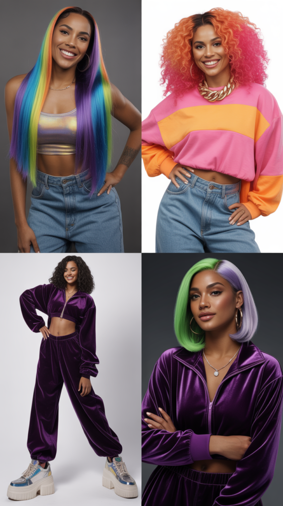Colorful Hair Extensions and Weaves
