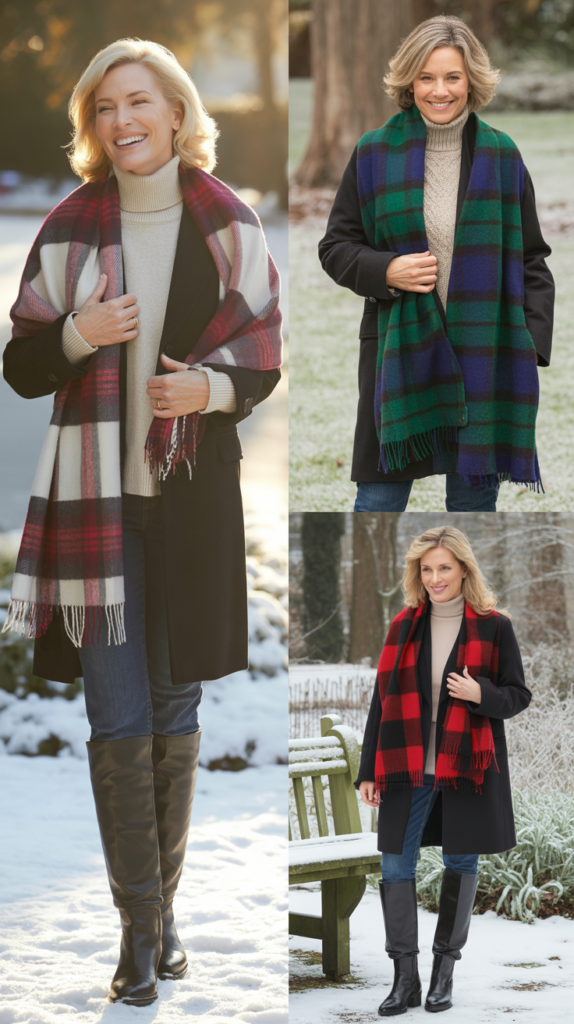 Plaid Scarf as the Statement Piece
