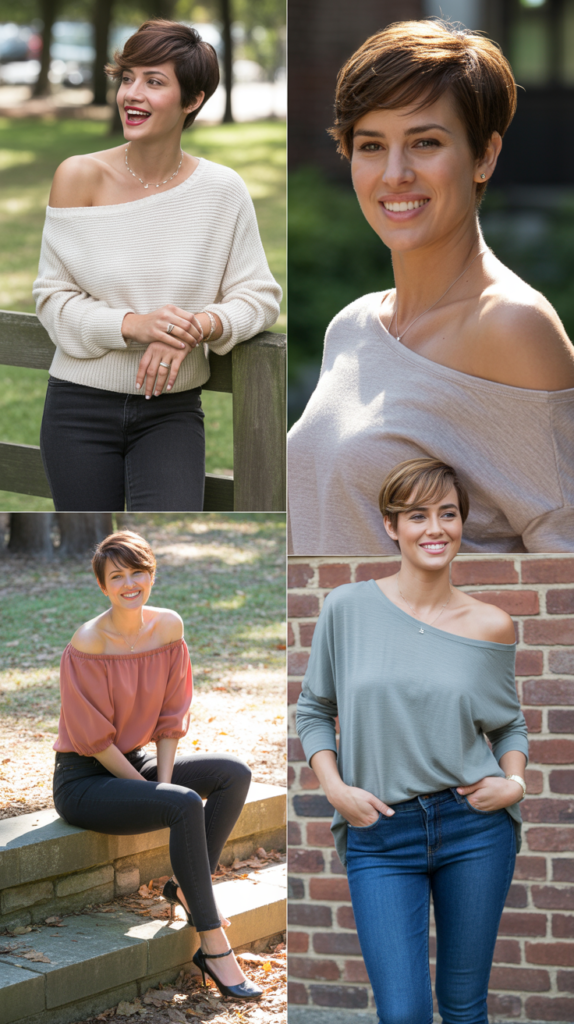 Off-Shoulder Top with Skinny Jeans