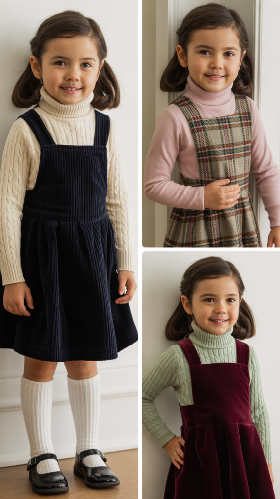  Turtleneck Under Pinafore Dress