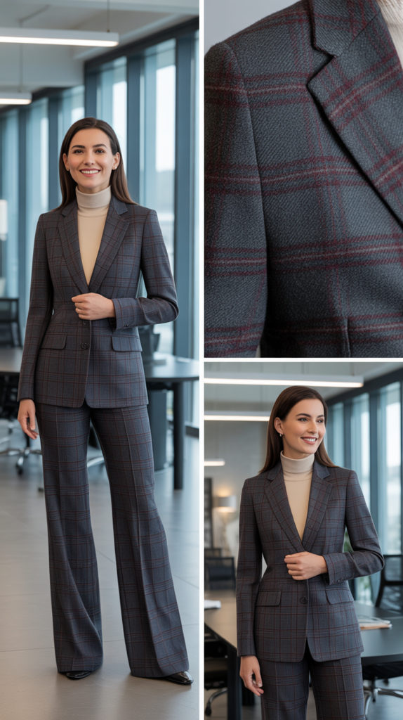 The Plaid Power Suit with Cozy Underlayers