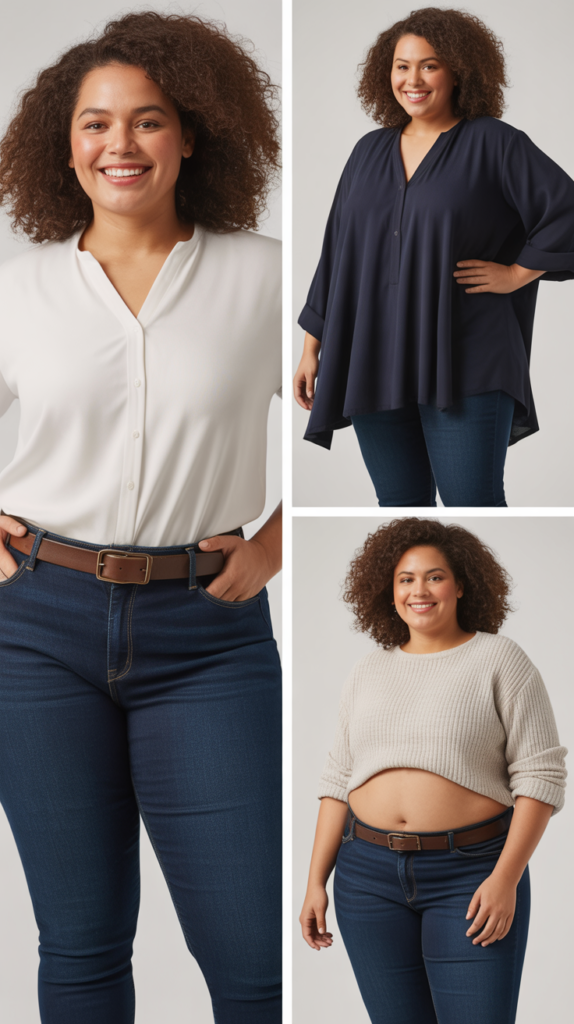 Dark Wash Straight-Leg Jeans