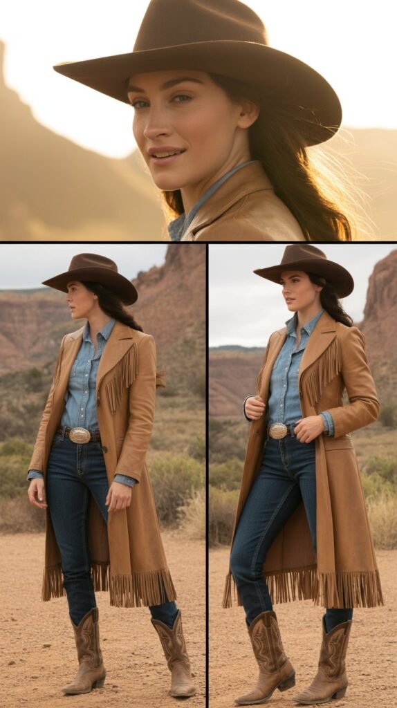 Longline Vest Over Basic Tee