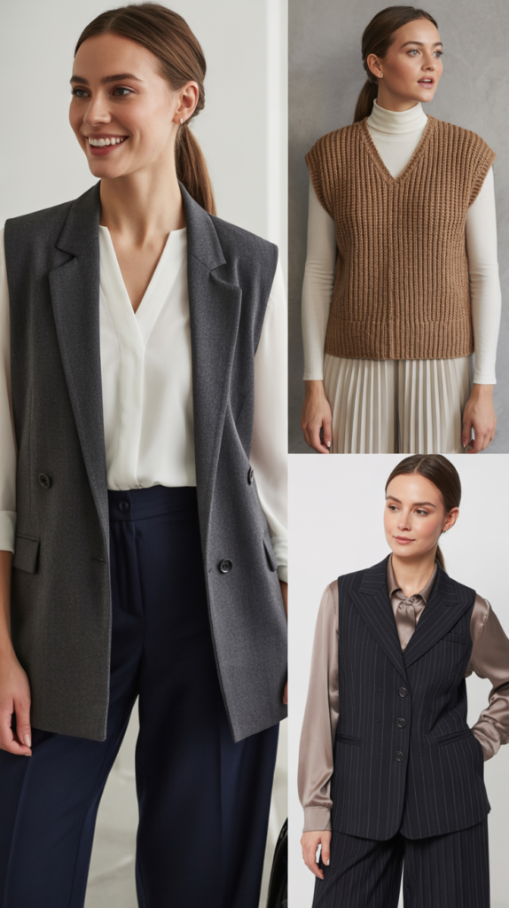 The Layered Vest Look