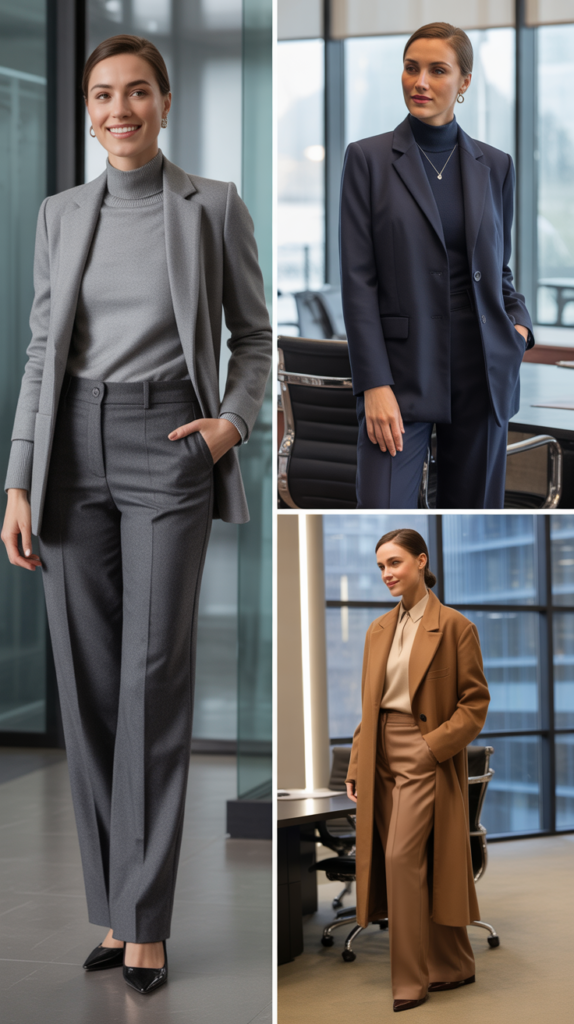 The Monochromatic Winter Office Look