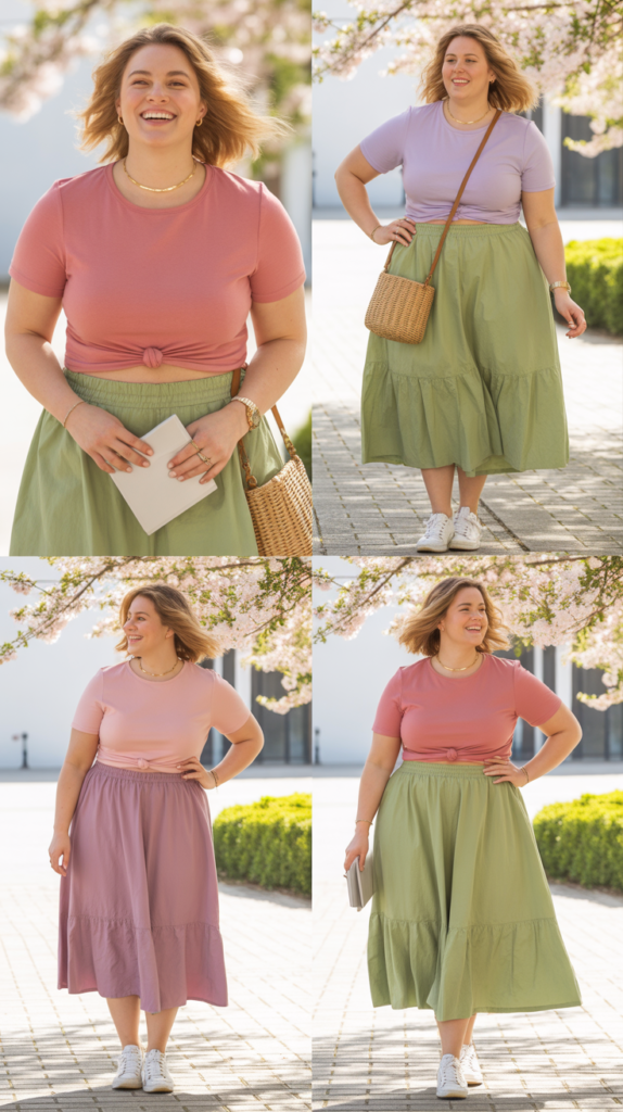 The Elevated T-Shirt and Skirt Combination