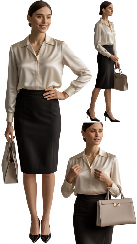 The Pencil Skirt and Blouse Classic