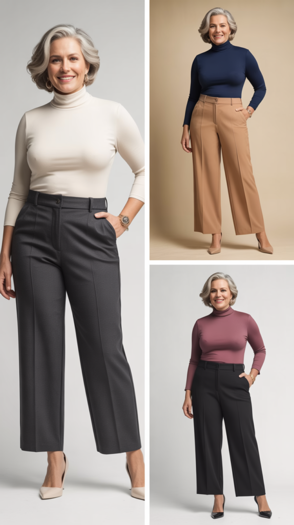  Turtleneck with Ankle-Length Trousers