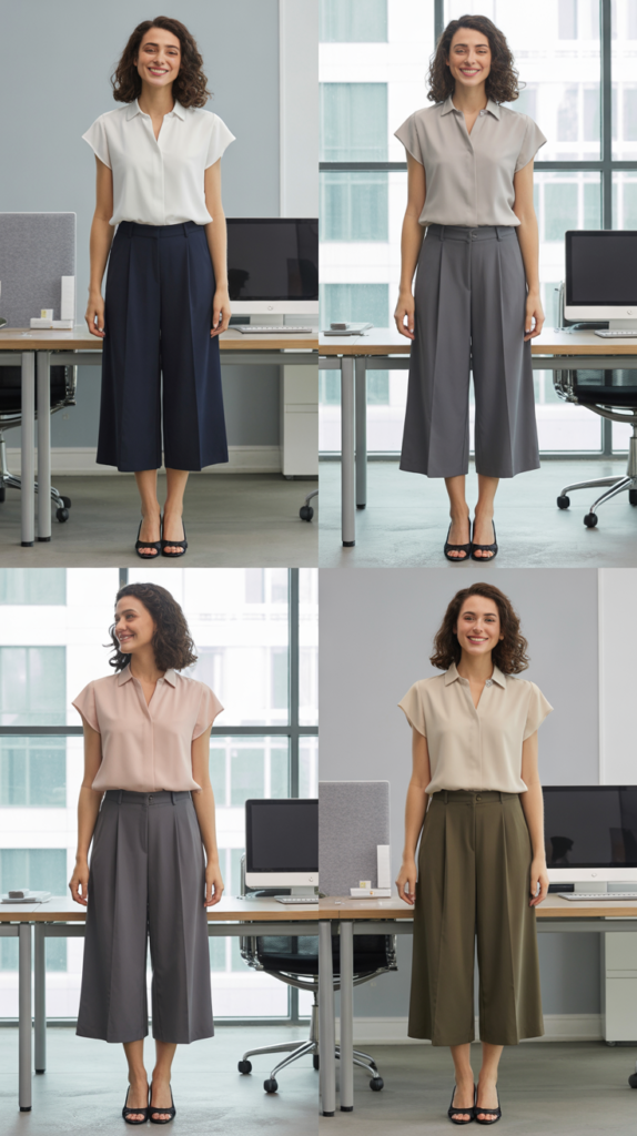 Culottes With Cap Sleeve Top