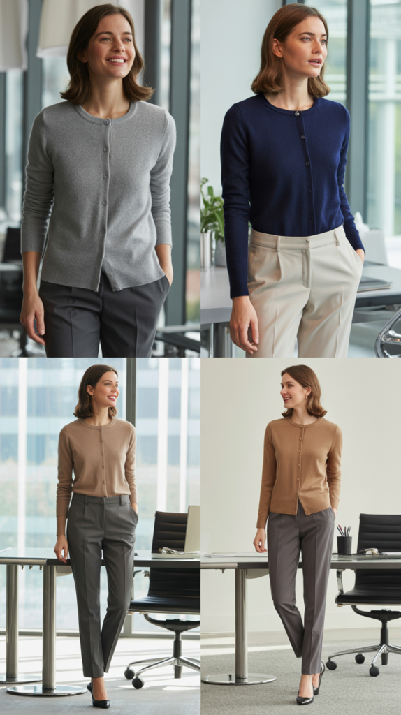 Cashmere Sweater Set with Tailored Pants