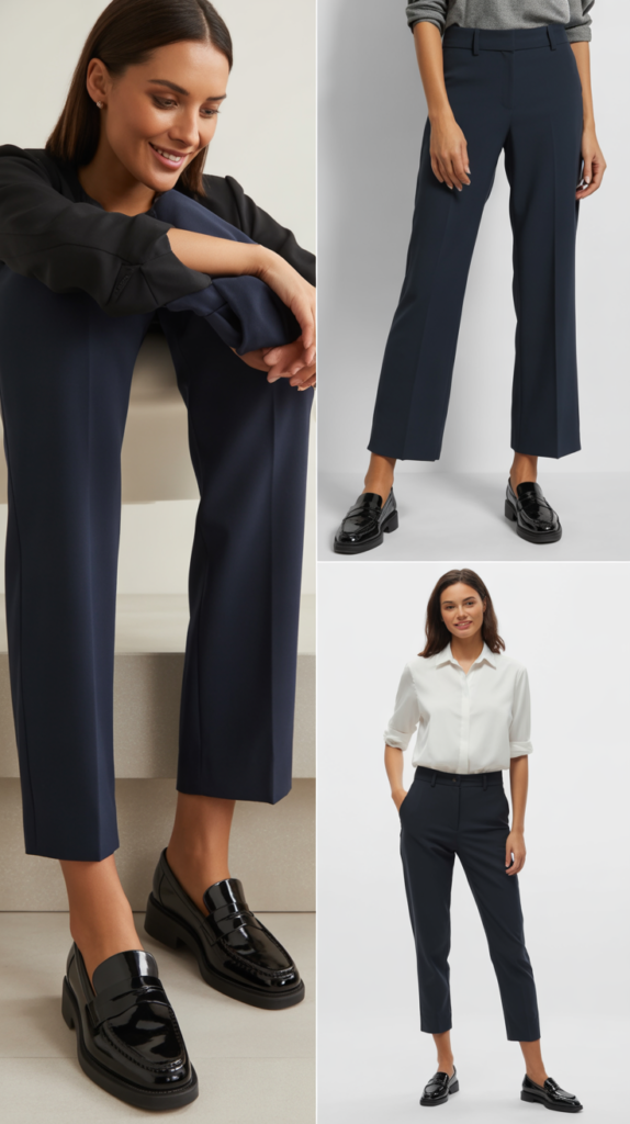  The Ankle-Length Pants and Loafers