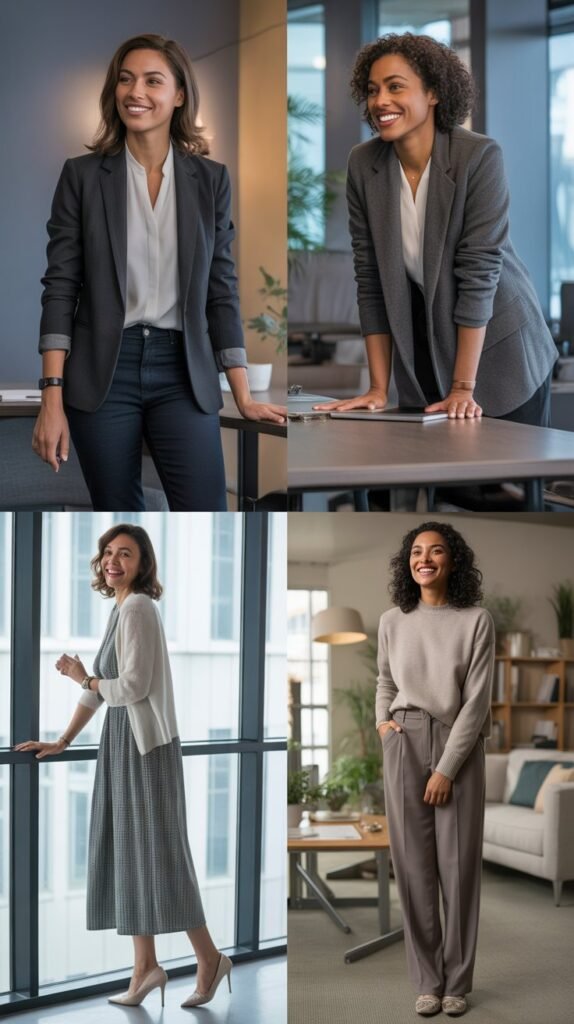 Culottes with Structured Blazer