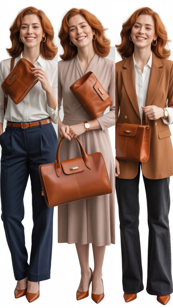 Cognac Leather Accessories Focus