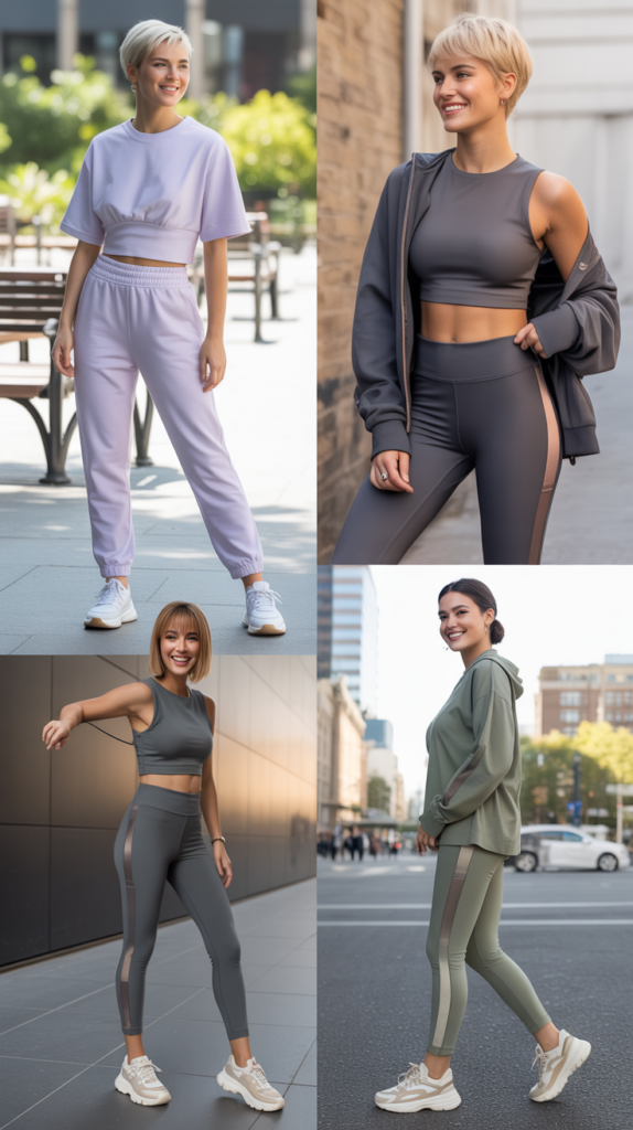 Athleisure Set with Fashion Sneakers