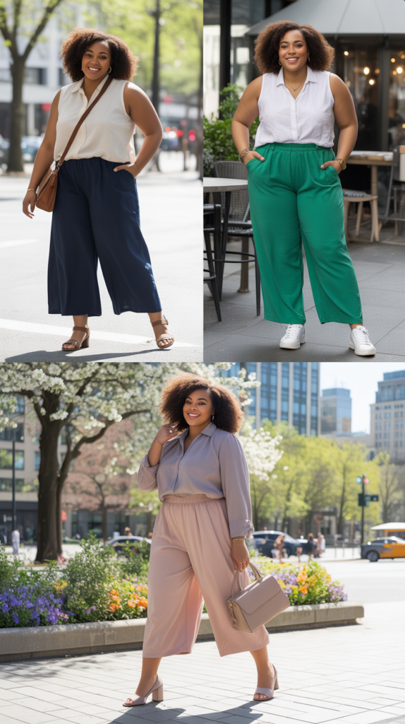 Culottes with Sleeveless Tunic