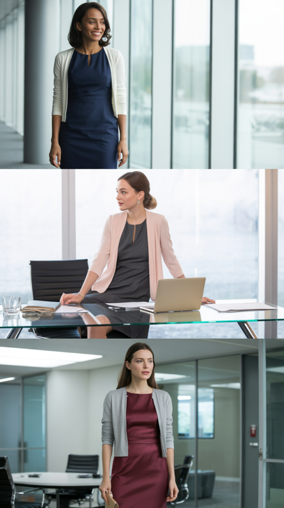 The Sleeveless Sheath with Cardigan Layer