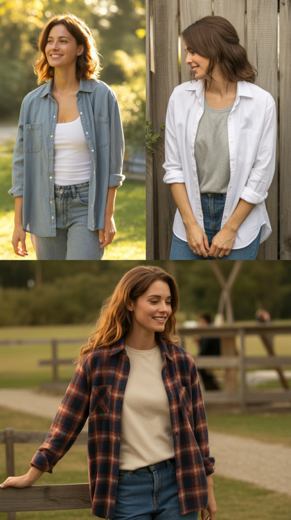 Button-Down Shirt as Light Jacket