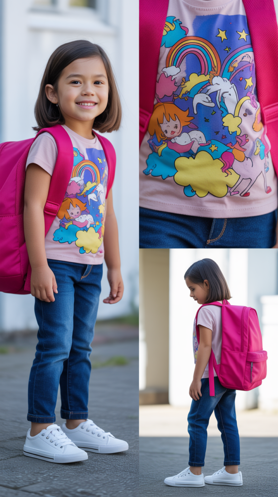  Classic Denim and Graphic Tee Combo