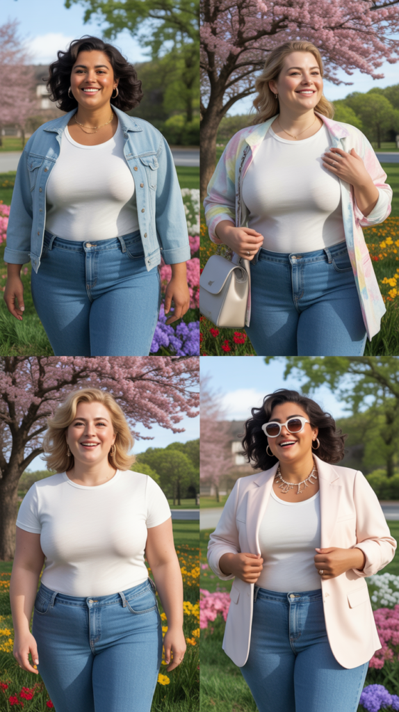 Classic White Tee and Blue Jeans Combo