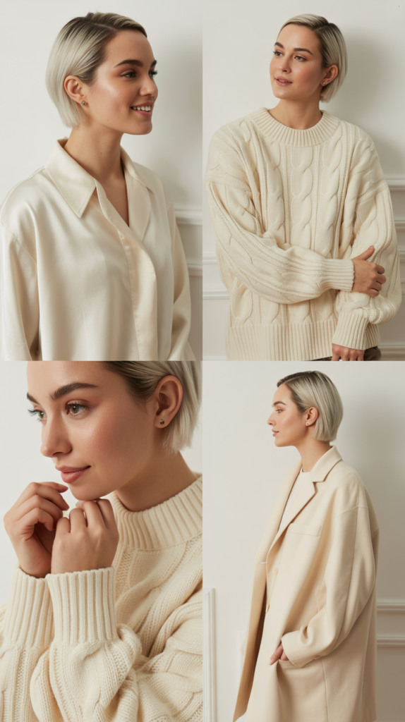  Mixed Texture Monochrome Outfit