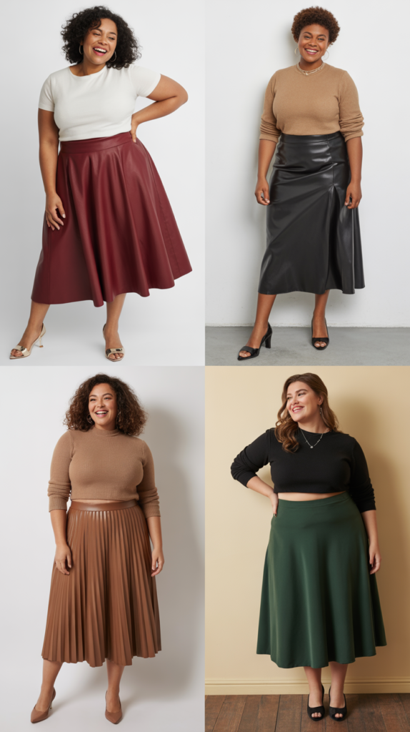 Midi Skirt with Cropped Sweater