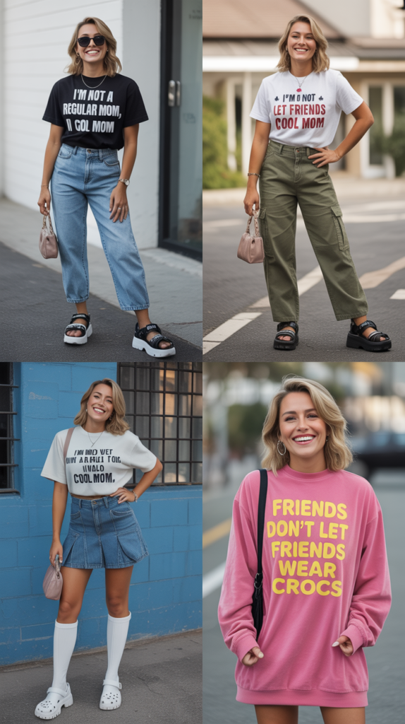 Graphic Tees with Ironic Slogans