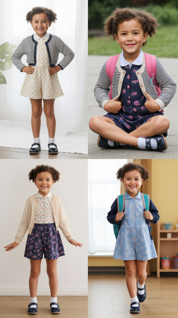  Romper with Cardigan Layer