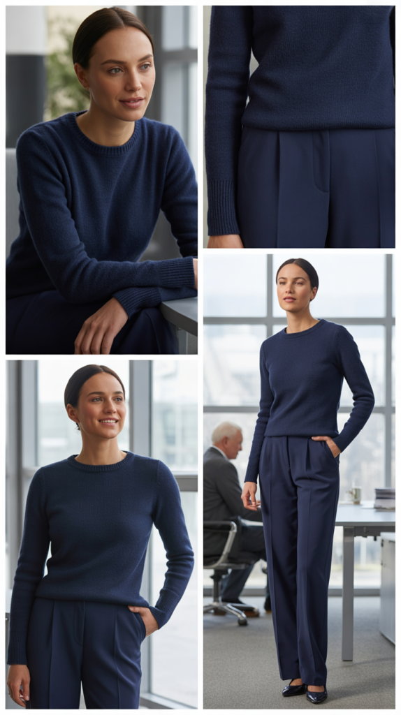 Knit Pants with Sweater Set Comfort