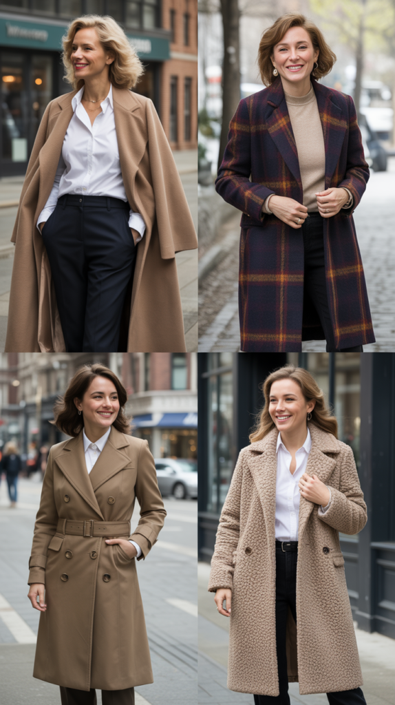 The Statement Coat Over Neutral Basics